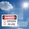 Signmission Oxygen In Use Danger Sign, Vinyl Decal, 7in W x 5in L, 2PK OS-2PACK-DS-D-57-L-1513 - alternate 3